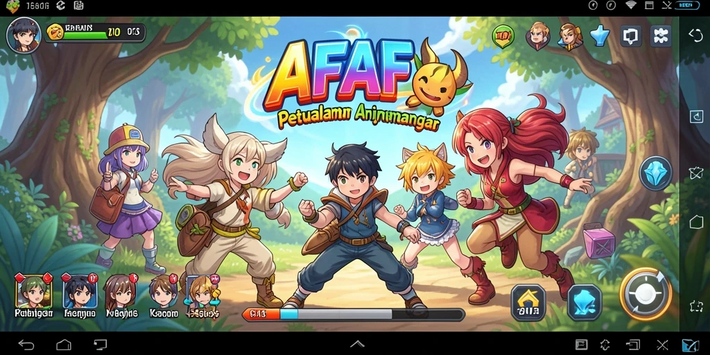 Tampilan gameplay seru di AFAF dengan karakter anime yang memukau.