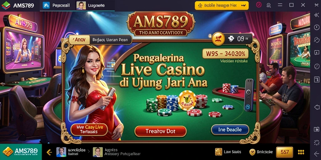 Tampilan permainan Live Casino yang menarik di AMS789.
