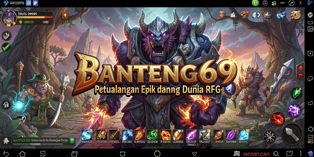 Screenshot utama BANTENG69 menampilkan aksi seru dalam dunia RPG.