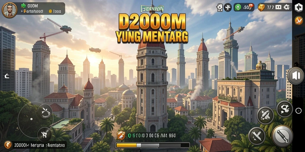 Tampilan gameplay D200M yang seru dan menantang di Tower Defense.