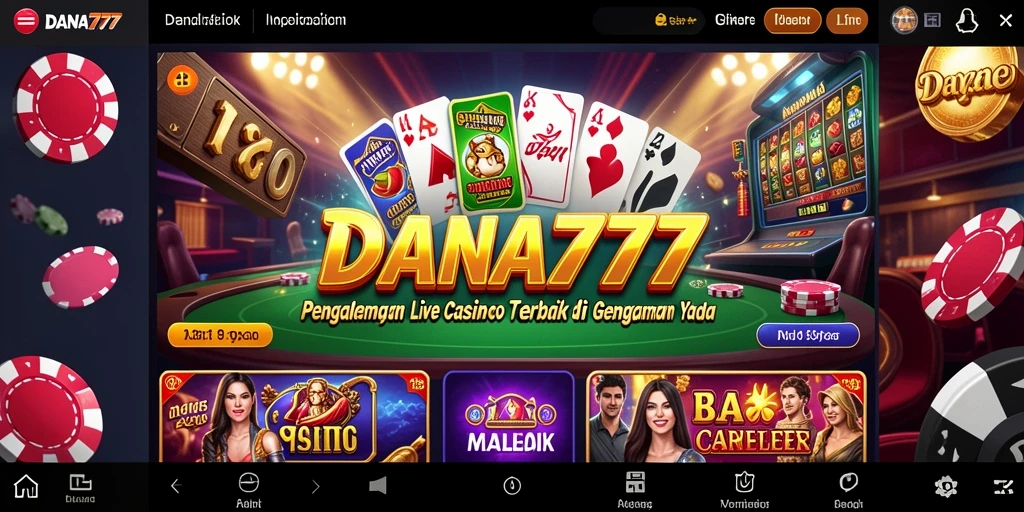 Tampilan gameplay Live Casino yang menakjubkan di aplikasi DANA777.