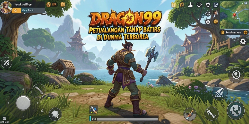 Tampilan gameplay epik di dunia terbuka DRAGON99.