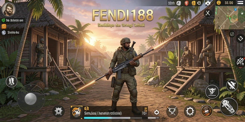 Tangkapan layar menampilkan kehidupan virtual penuh warna dalam FENDI188.