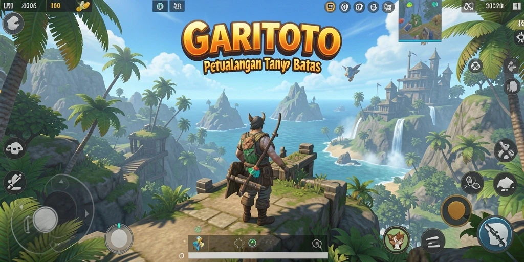 Tangkapan layar gameplay GARITOTO dengan dunia terbuka yang luas dan menarik.