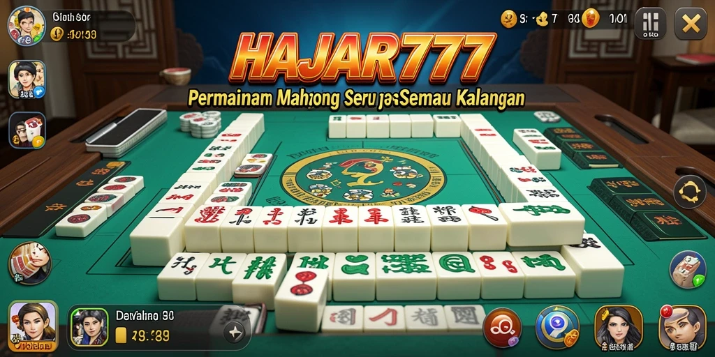 Tampilan gameplay Mahjong yang seru dan menarik di HAJAR777.