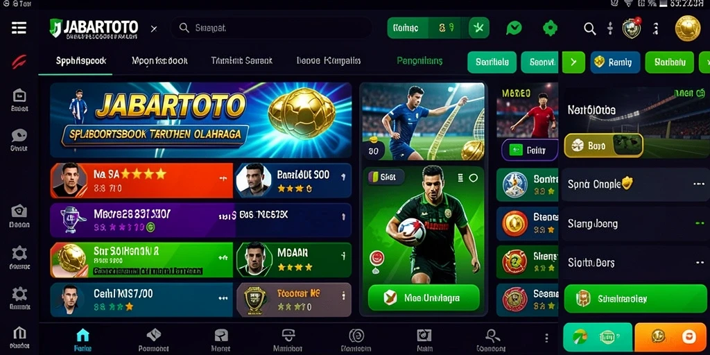 Tampilan permainan taruhan olahraga di JABARTOTO.