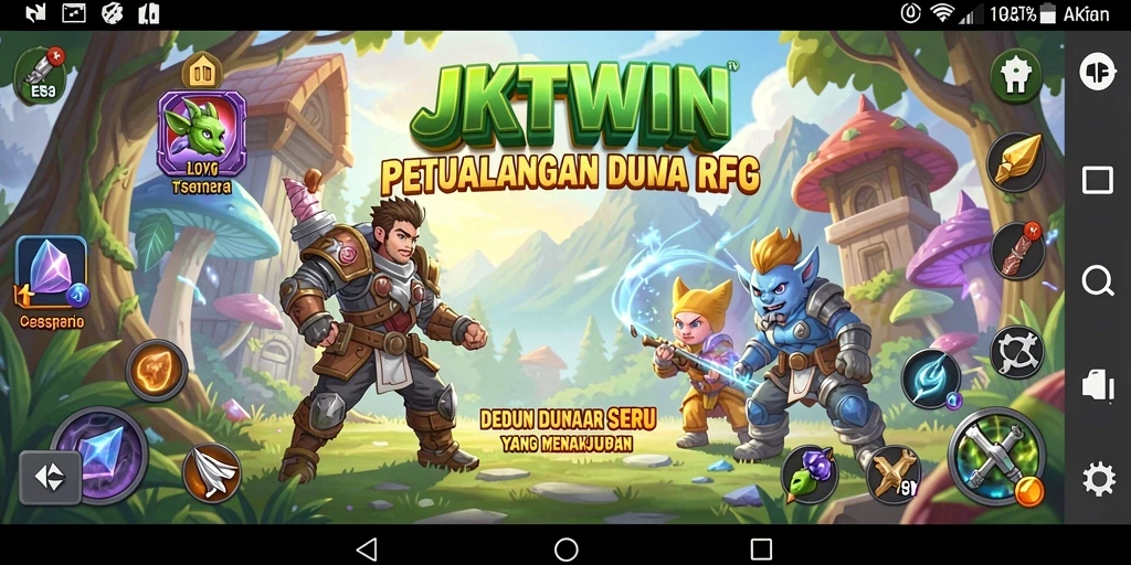 Tampilan gameplay JKTWIN yang menakjubkan dan dinamis.