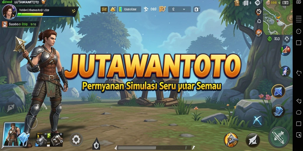Screenshot gameplay JUTAWANTOTO yang menunjukkan momen seru di game simulasi.