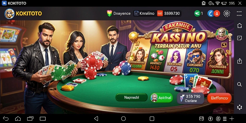 Screenshot KOKITOTO menampilkan gameplay Kasino yang menarik dan interaktif.