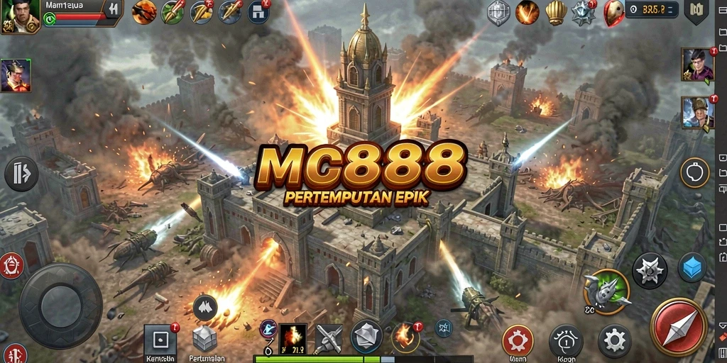 Tangkapan layar menampilkan aksi menegangkan dalam permainan Tower Defense.