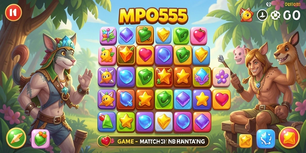 Tampilan gameplay seru dari MPO555 dalam kategori Match-3.