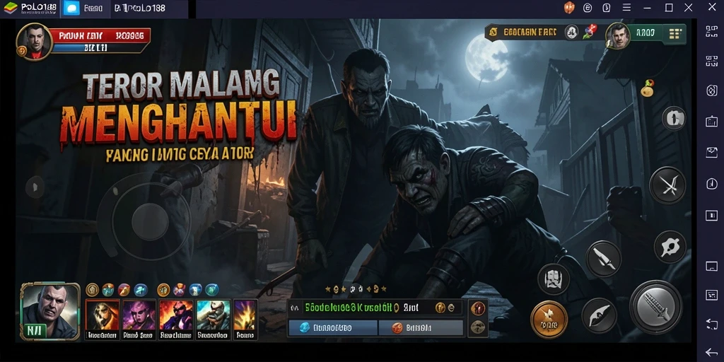 Screenshot gameplay menegangkan di POLO188 dengan suasana horor yang kental.