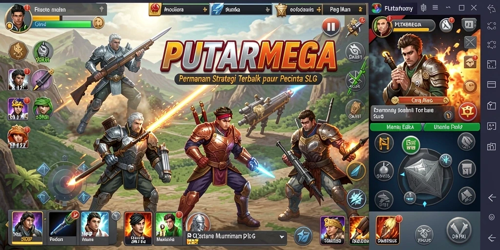 Tampilan screenshot gameplay seru dalam permainan strategi SLG.