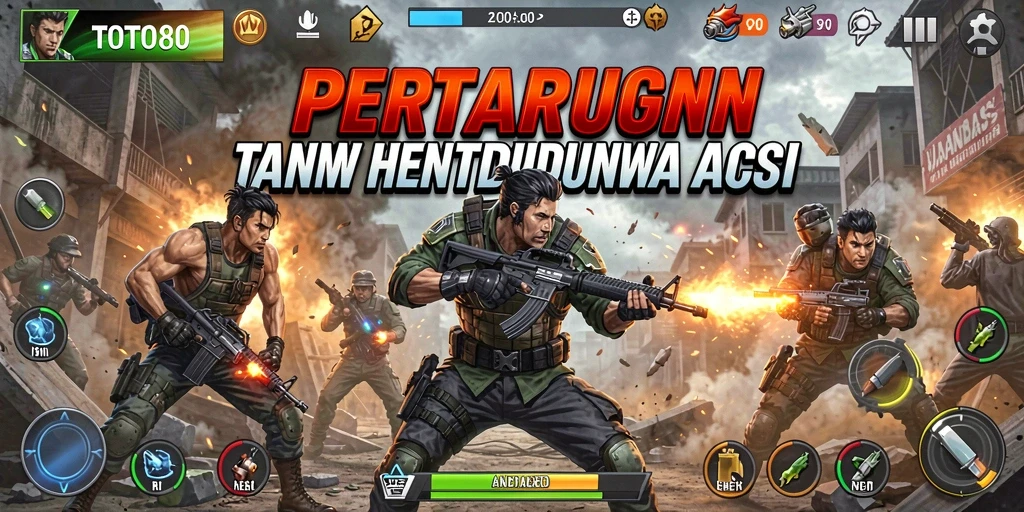 Screenshot TOTO80 menampilkan aksi seru dalam pertarungan antar karakter.
