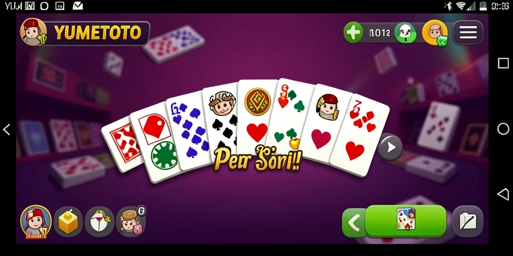 Screenshot gameplay YUMETOTO menampilkan keseruan bermain Domino.